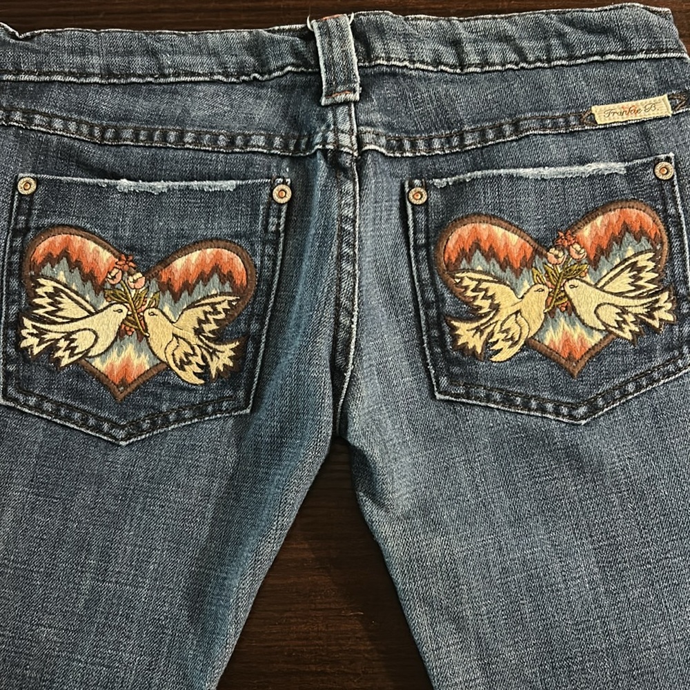 Frankie B jeans. 16” waist. Rise is 8”